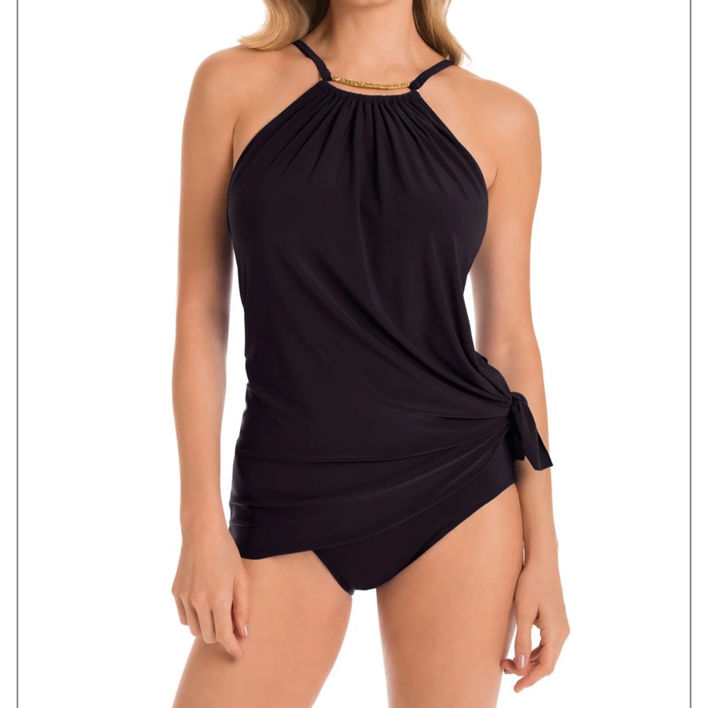 Magicsuit Parker Underwire Black High Neck One Piece Swimdress Size 18W …